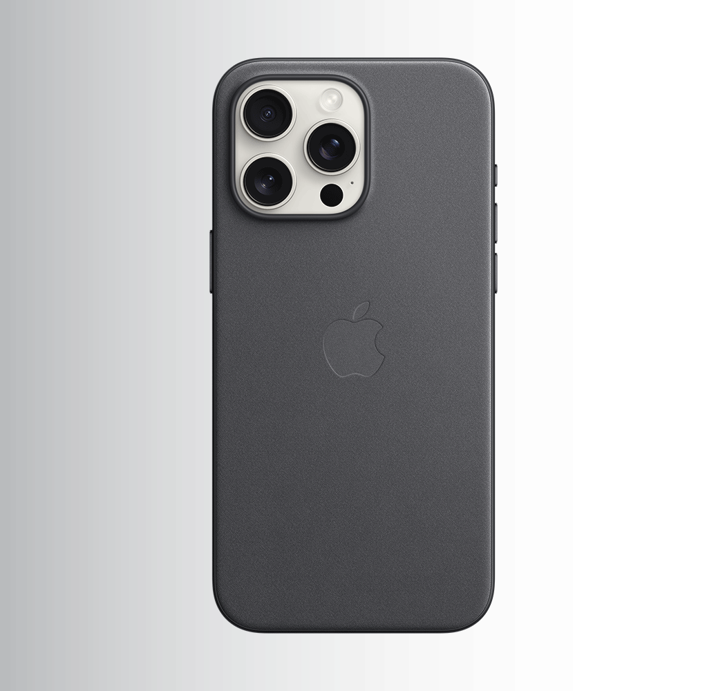 Iphone 15 Pro Max White Titanium Black Finewoven Case With Magsafe Pure Back Screen USEN (1)