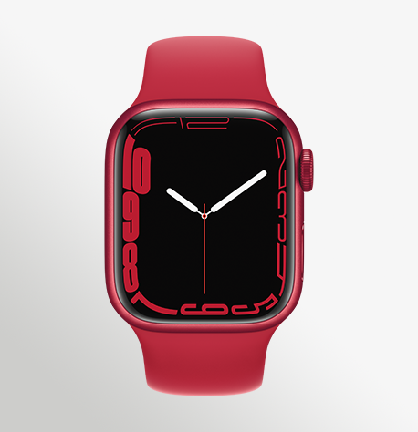 Apple Watch Series 7 Cellular 41Mm Product RED Aluminum Product RED Sport Band Pure Front Print USEN