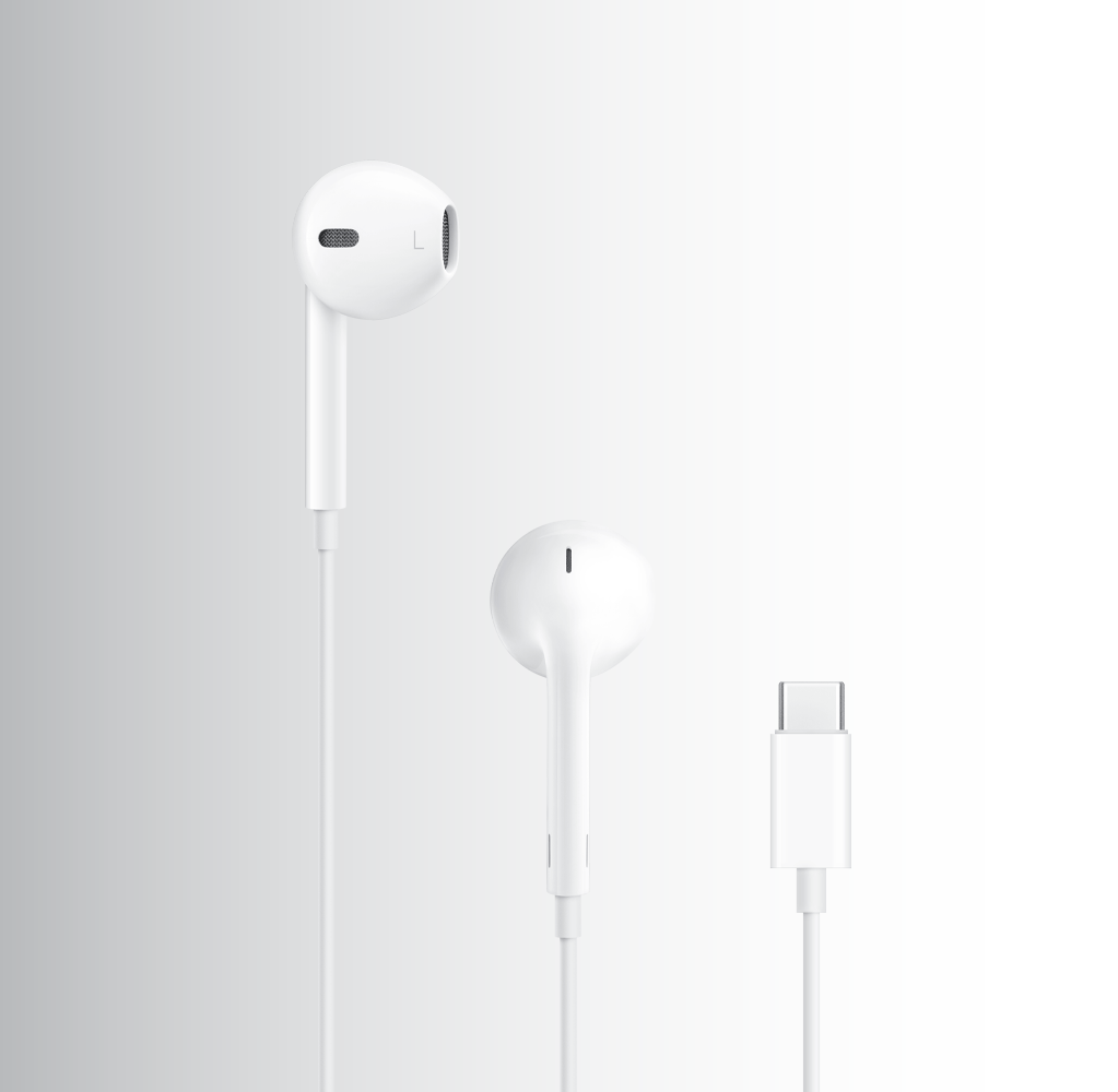 Apple Earpods With USB C Connector Pure Front Cropped Screen USEN